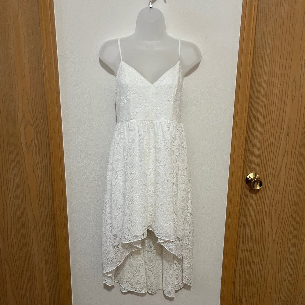 Speechless White Lace High Low Dress (Size Small)